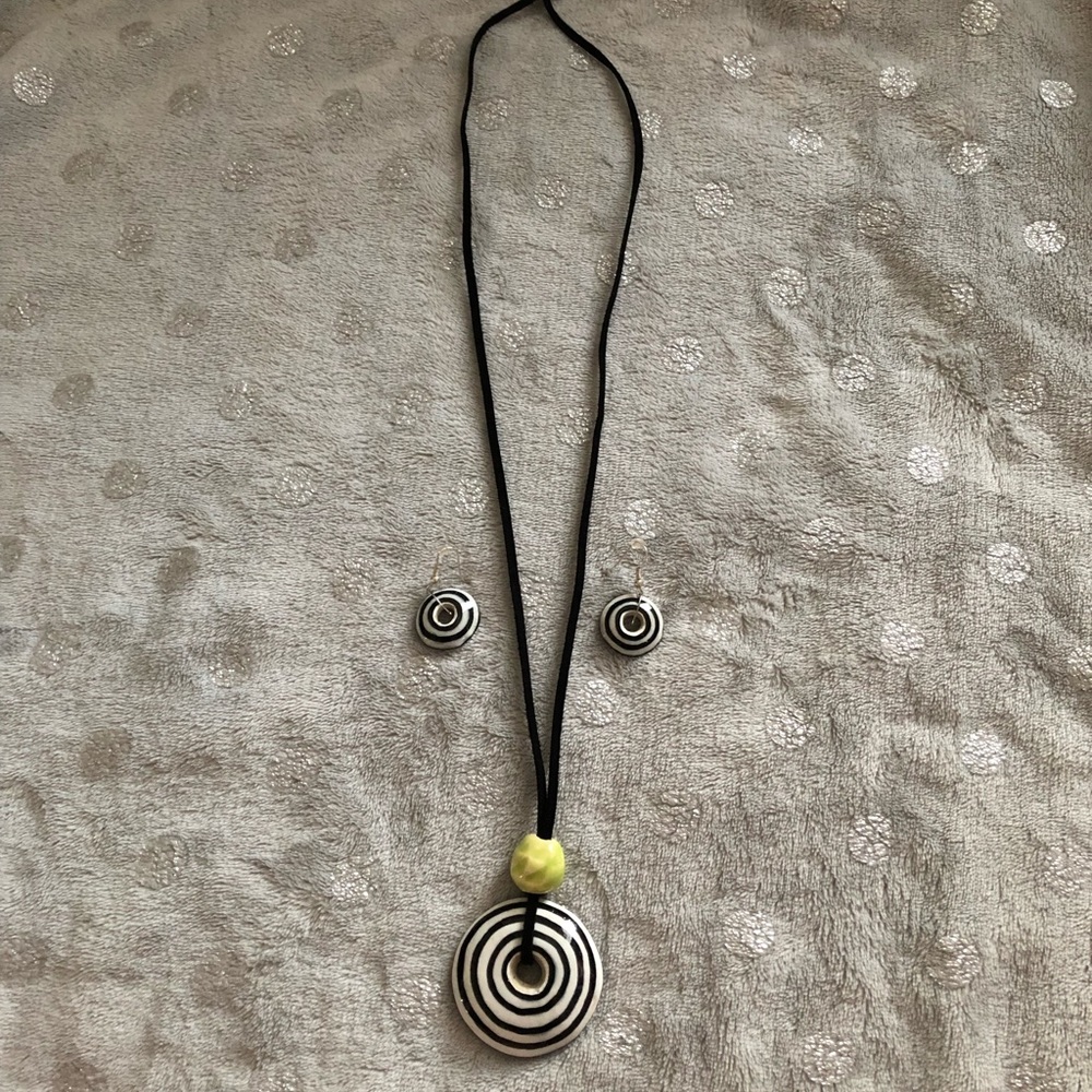 Hand made African necklace & earrings